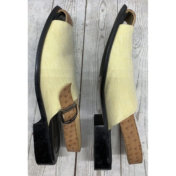 Rodelli Uomo New York Yellow/Brown Slip-On Leather Casual Square Toes Size 10.5 - Picture 12 of 13